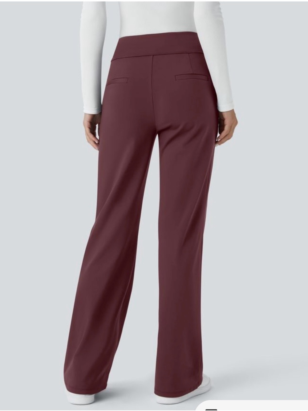 HALARA Wide-Leg Red Mahogany Pull-On Pants M/ Reg - Picture 2 of 13
